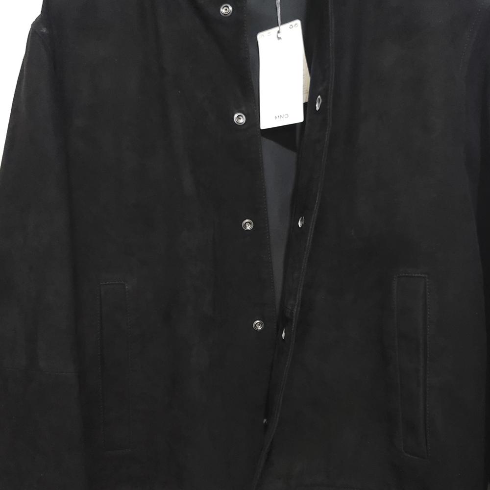 Mango Man Black Bomber Jacket